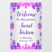 Sweet 16 Winter Snowflake Geburtstag Fensteraufkleber (Blatt)