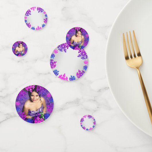 Sweet 16 Winter Snowflake Geburtstag Konfetti (Gruppe)
