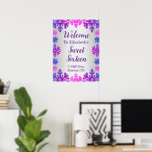 Sweet 16 Winter Snowflake Geburtstag Poster (Heimbüro)