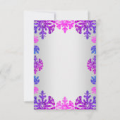 Sweet 16 Winter Snowflake Geburtstag RSVP Karte (Rückseite)