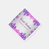 Sweet 16 Winter Snowflake Geburtstag Serviette (Ecke)