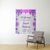 Sweet 16 Winter Snowflake Geburtstag Wandteppich (Beispiel)