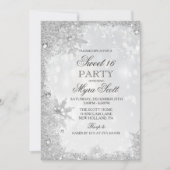 Sweet 16 Winter Urlaub Geburtstag Einladung (Vorderseite)