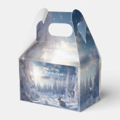 Sweet 16 Winter Wonderland Schneeballwald Geschenkschachtel (Rückseite)