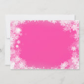 Sweet 16 Winter Wonderland Snowflake Pink Dankeskarte (Rückseite)