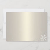 Sweet 16 Winter Wonderland Sparkle Schneeflocken Einladung (Rückseite)