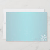Sweet 16 Winter Wonderland Sparkle Schneeflocken Einladung (Rückseite)