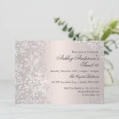 Sweet 16 Winter Wonderland Sparkle Schneeflocken Einladung (Stehend Vorderseite)