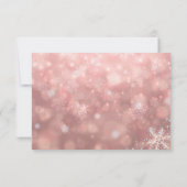 Sweet 16 Winter Wonderland Sparkle Schneeflocken RSVP Karte (Rückseite)