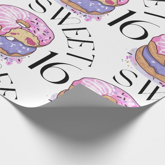 Sweet 16 Wrapping Paper Geschenkpapier (Ecke)