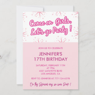 Sweet 17 Geburtstagseinladung für ihre einfache Einladung