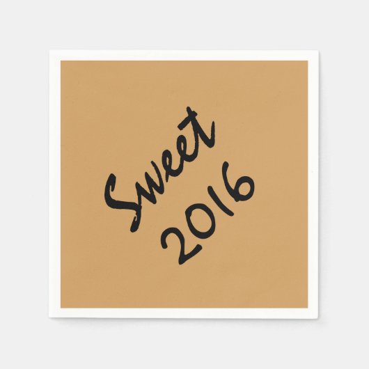 Sweet 2016 Paper Napkins von RoseWrites Serviette (Vorderseite)