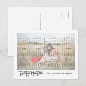 Sweet 2019 Foto Kalender Postkarte (Vorne/Hinten)