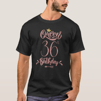 Sweet 36. Geburtstag Frauen Königin Krone 36 Jahre T-Shirt