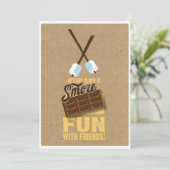 Sweet 40. Geburtstag Bonfire Einladungen (Stehend Vorderseite)