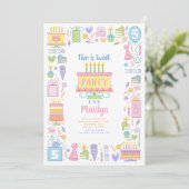 Sweet 5. Geburtstag Einladung (Stehend Vorderseite)