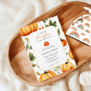 Sweet A Little Pumpkin Autumn Blätter Baby Dusche Einladung