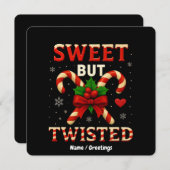 Sweet aber gefickt Candy Cane Weihnachtsgeschenk Einladung (Vorne/Hinten)
