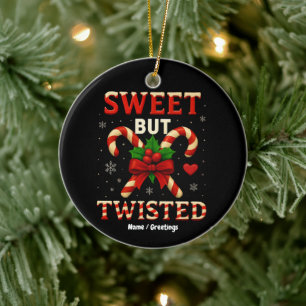Sweet aber gefickt Candy Cane Weihnachtsgeschenk Keramik Ornament
