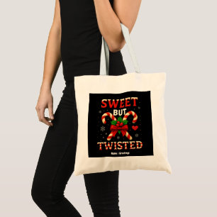 Sweet aber gefickt Candy Cane Weihnachtsgeschenk Tragetasche
