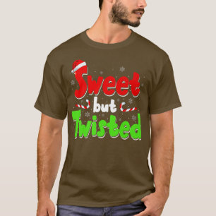 Sweet, aber gefickt Funny Candy Cane Weihnachtsmän T-Shirt