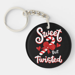 Sweet aber gefickt Funny Weihnachts Candy Cane Xma Schlüsselanhänger