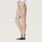 Sweet, aber geflechtet, rot und grün Candy Cane ge Leggings (Links)