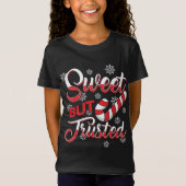 Sweet Aber gefleckt Funny Christmas Lollipop Cane T-Shirt (Vorderseite)