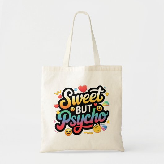 Sweet aber Psycho modische Tote Bag Tragetasche (Vorne)