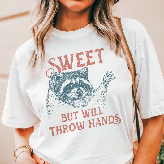 Sweet, aber wird Handgriff Raccoon werfen Tri-Blend Shirt