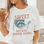 Sweet, aber wird Handgriff Raccoon werfen Tri-Blend Shirt