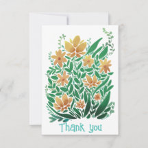 Sweet Abstrakt Floral Flat Danke Karte