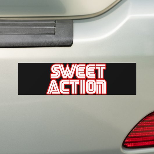 Sweet Action Uni Retro 80er Spaß Autoaufkleber (Auf Auto)