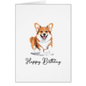 Sweet Adorable Corgi Birthday Card Heartfelt  (Vorne)