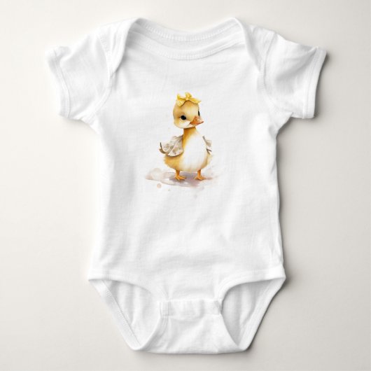 Sweet Adorable Duckling Baby Duckling in Dress Baby Strampler (Vorderseite)
