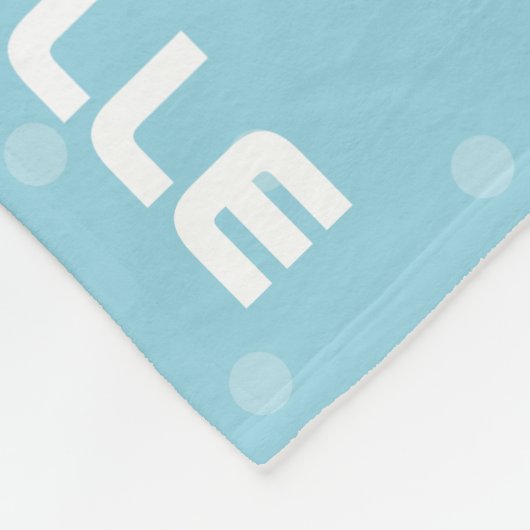 Sweet Adorable Niedlich Bunny Pastel Blue Polka Do Fleecedecke (Ecke)