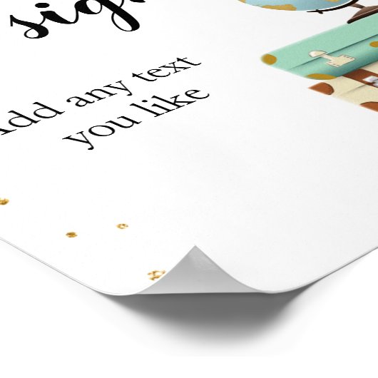 Sweet Adventures signalisiert Reisedusche Custom G Poster (Ecke)