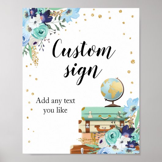 Sweet Adventures signalisiert Reisedusche Custom G Poster (Vorne)