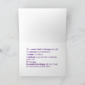 Sweet African American Fairy Birthday Karte (Innenseite)