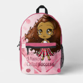 Sweet African American Girl Bedruckter Rucksack (Vorderseite)