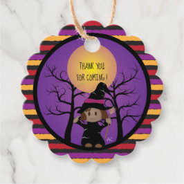 Sweet African American Hexween Favor Tags Geschenkanhänger