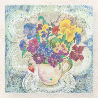 Sweet Afternoon: A Dreamy Floral Glasuntersetzer