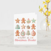 Sweet als Weihnachtskeks Blank Gruß Karte (Gelbe Blume)