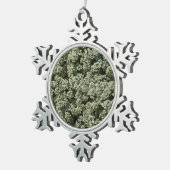 Sweet Alyssum Blume Weiße Blüte Schneeflocken Zinn-Ornament (Rechts)