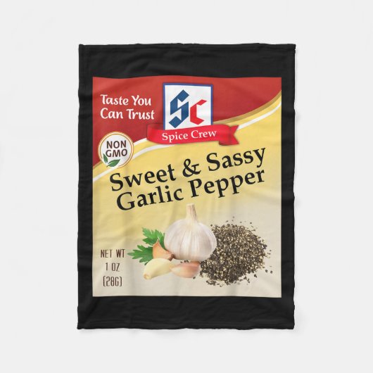 Sweet & Sy Garlic Pepper Condiment Sce Group M Fleecedecke (Vorderseite)