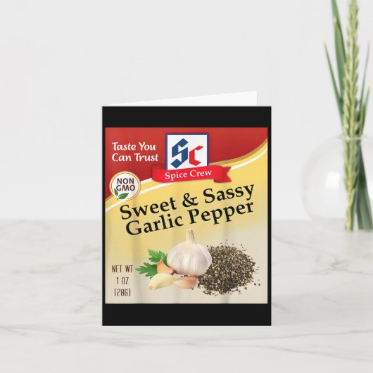 Sweet &amp; Sy Garlic Pepper Condiment Sce Group M Karte (Vorderseite)