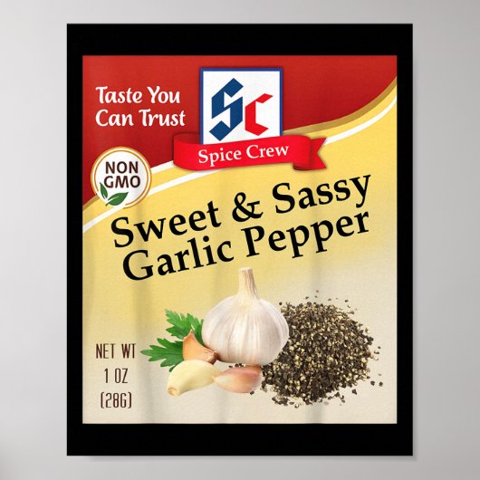 Sweet & Sy Garlic Pepper Condiment Sce Group M Poster (Vorne)