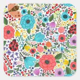 Sweet and Colorful Floral Ditsy Sticker Siegel