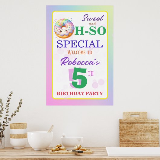 Sweet and Oh-So Special Geburtstag Doughnut Poster (Küche)