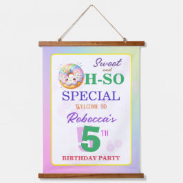 Sweet and Oh-So Special Geburtstag Doughnut Wandteppich Mit Holzrahmen